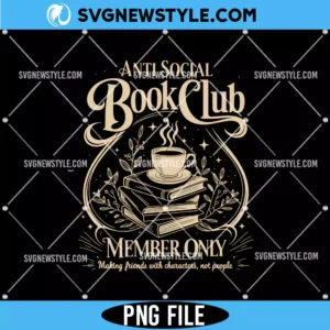 Anti Social Book Club PNG