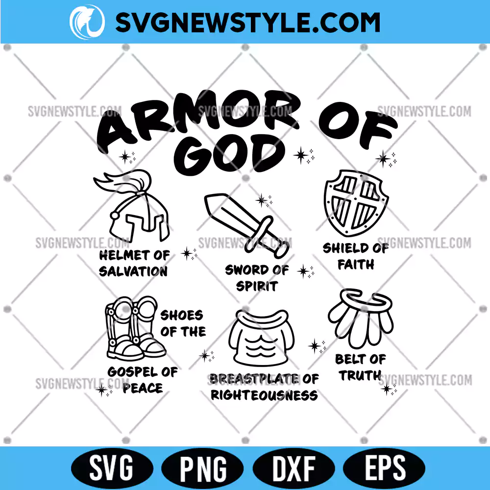 Knight Sword Faith Svg, Armor of God SVG, PNG DXF EPS Digital Download 1 Knight Sword Faith Svg