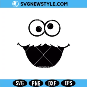 Blue Monster Puppet Face SVG