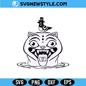 Blue Cat Tiger Demon SVG