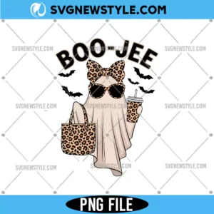 Boo Jee Leopard Print Ghost PNG