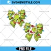 Coquette Christmas Green Monster Png, Christmas Character Png, Digital Download 2 Coquette Christmas Green Monster Png