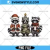 Christmas Raccoons PNG