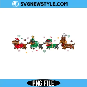 Funny Christmas Dachshund Dog PNG