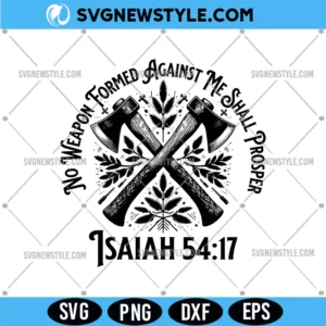 Isaiah 54-17 Christian Svg