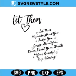 Let Them SVG Silhouette