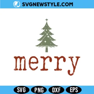 Merry Christmas Tree SVG