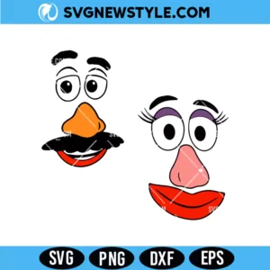 Mr and Mrs Potato Head SVG