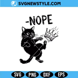 No Kings In America Black Cat Svg design