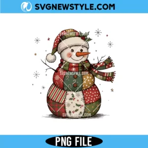 Patchwork Snowman Png