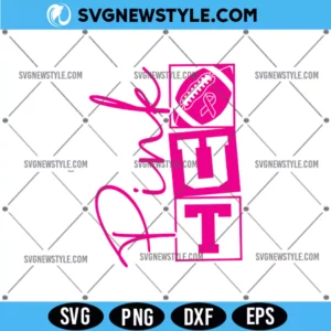 Pink Out Football Svg