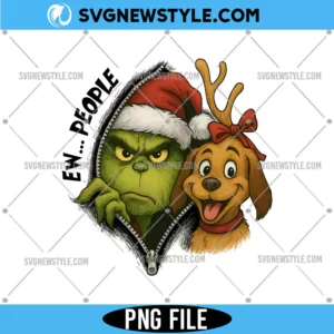 Christmas Green Monster Png Design