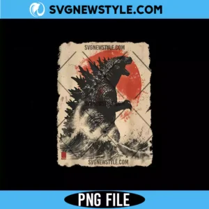 Japanese Godzilla Great Wave Png