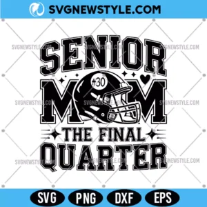 Senior 2025 Football Mom SVG