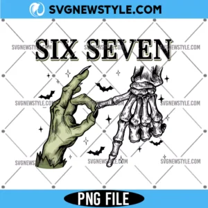 Six Seven Witch Skeleton Hands PNG