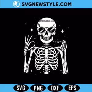 Six Seven 6 7 Meme Funny Skeleton Svg