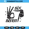 Six Seven Meme Skeleton Hands SVG