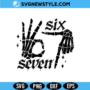 Six Seven Meme Skeleton Hands SVG