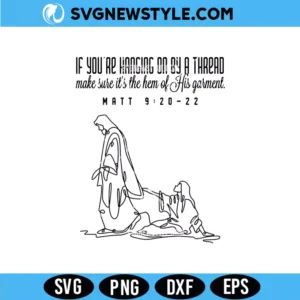 Woman Touches Jesus SVG for Cricut