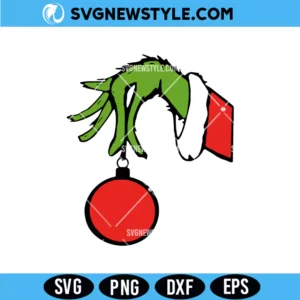 Grinch Hand Holding An Ornament Svg