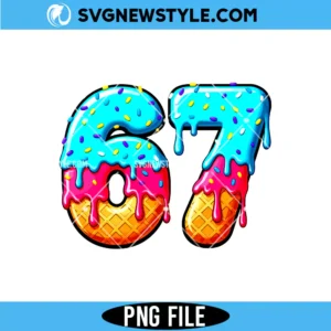 67 Ice Cream Drip PNG