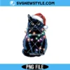 Christmas Black Cat PNG