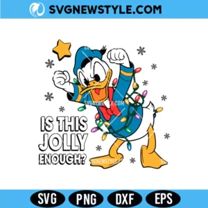 Christmas Donald Duck Svg File