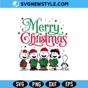 Christmas Peanuts Carollers SVG