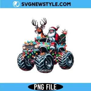 Christmas Santa Monster Truck PNG