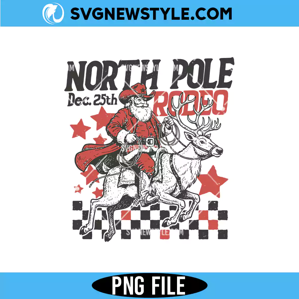 Cowboy Santa Claus Png, North Pole rodeo PNG, Digital Download 1 Cowboy Santa Claus Png