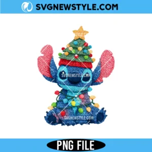 Cute Blue Alien Christmas PNG, Yarn Crochet PNG, Digital Download