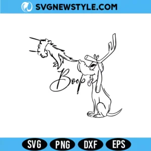 Cute Christmas Dog Boop Nose Svg