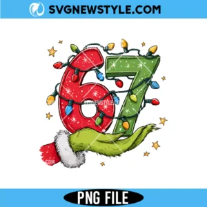 Funny 67 Christmas Grinch Hand Png