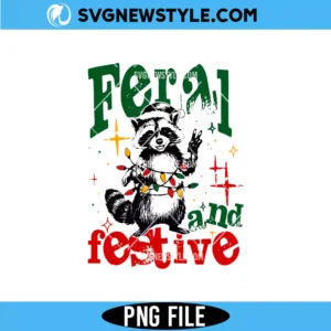 Funny Christmas Raccoon Png