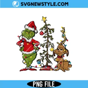 Faux Yarn Crochet Grinch Christmas Png, Grinchmas Png, Digital Download
