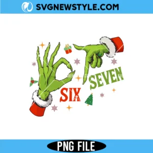 Funny Six Seven Meme Christmas Png for Cricut