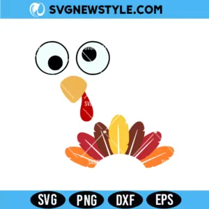 Toddler Boy turkey face Svg