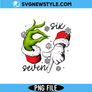 Six Seven Meme Christmas PNG