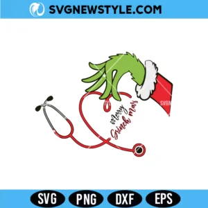 Grinch Nurse Stethoscope SVG