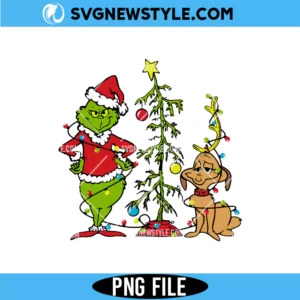 Grinch and Max Christmas Tree Png