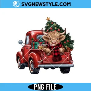 Highland Cow Christmas PNG Clipart