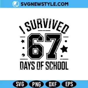 I Survived Six Seven Days of School Svg