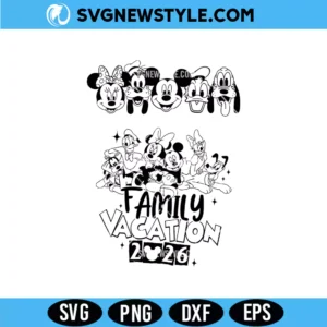 Mickey and Friends Family Vacation SVG