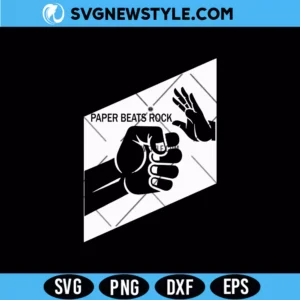 Paper Beats Rock Svg