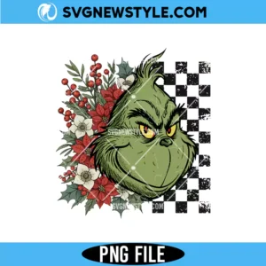 Retro Grinch Christmas Png Design