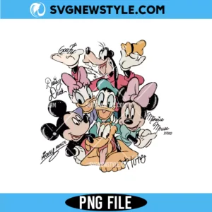 Mickey Mouse and Friends Signatures Png