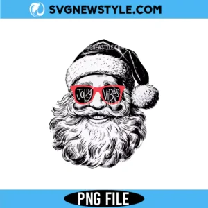 Retro Santa Jolly Vibes Png