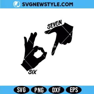 Six Seven Hand Meme SVG