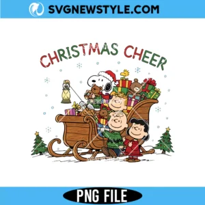 Snoopy Christmas Sleigh PNG