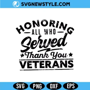 Honoring All Who Served Svg